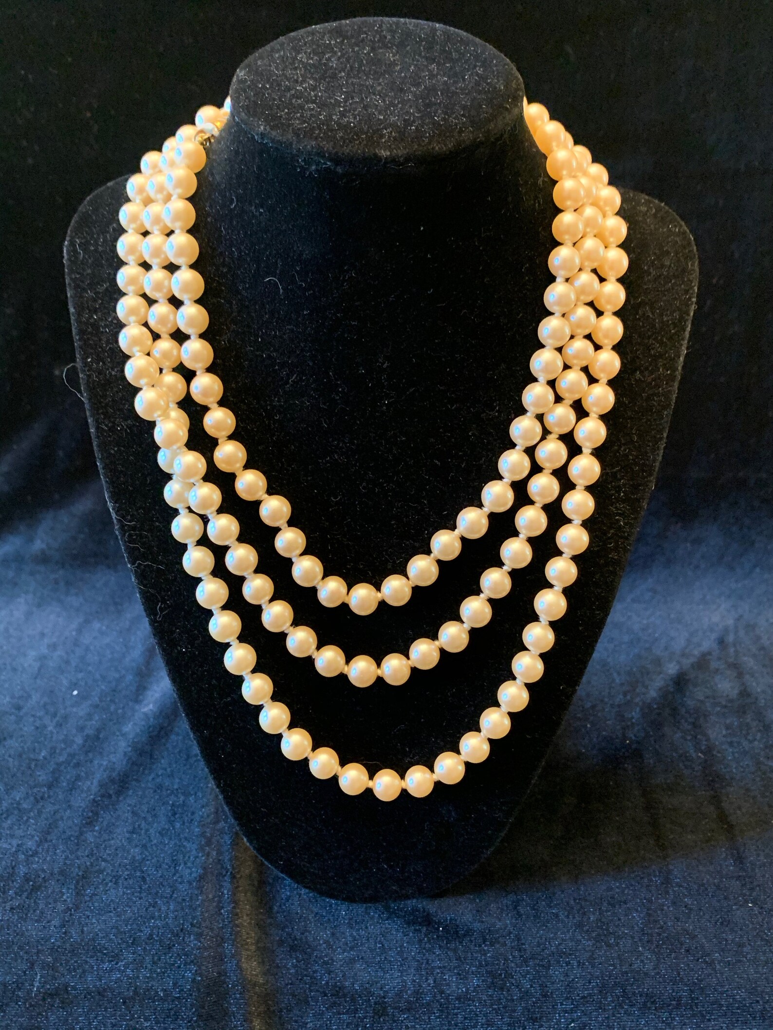 Vintage Les Bernard pearl necklace | Etsy