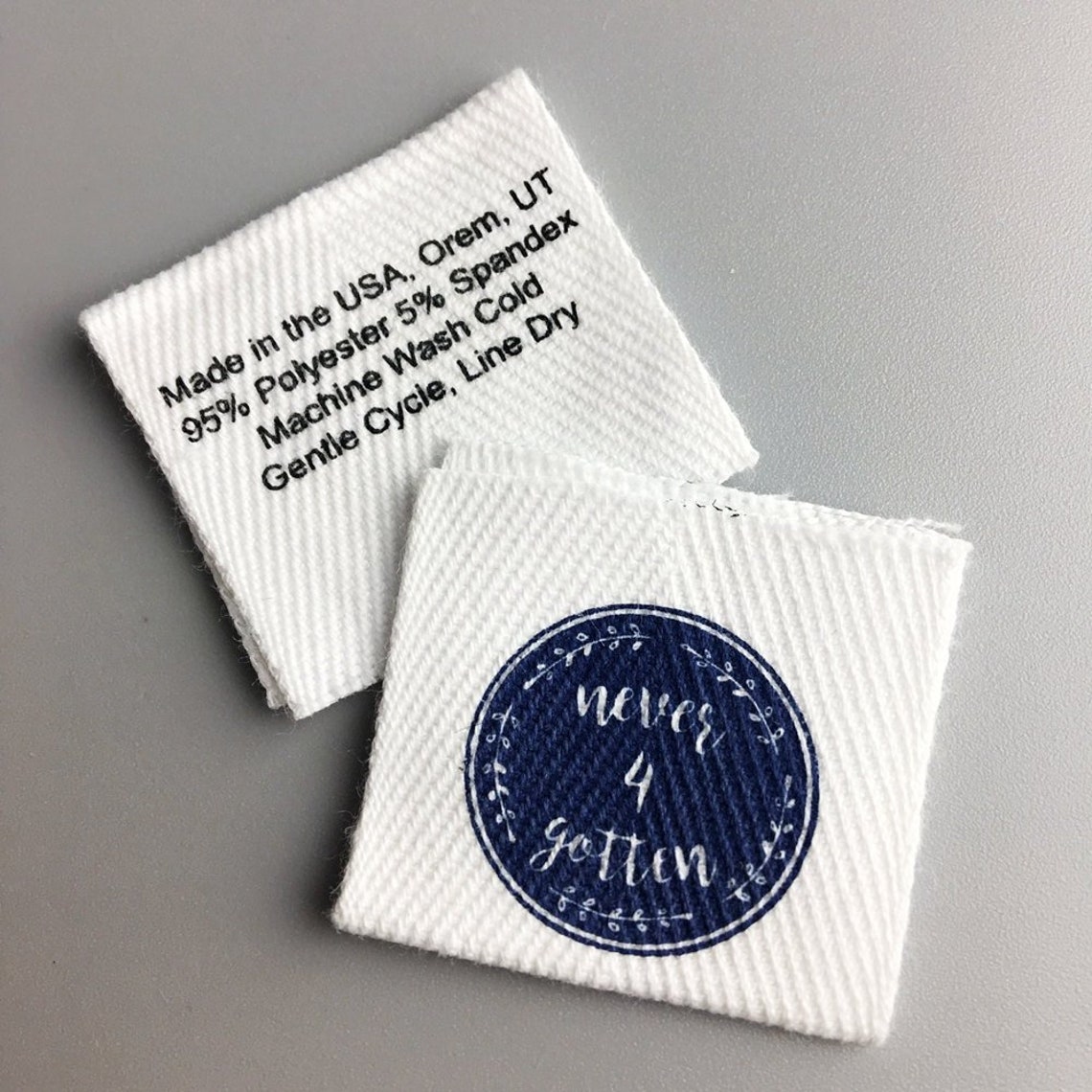 100 Personalized sew in cotton labels clothing labels Etsy
