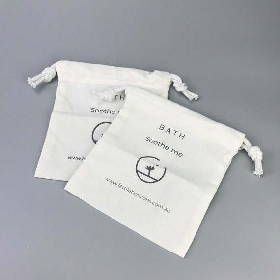 100 custom cotton bag with drawstring personalize LOGO name Etsy