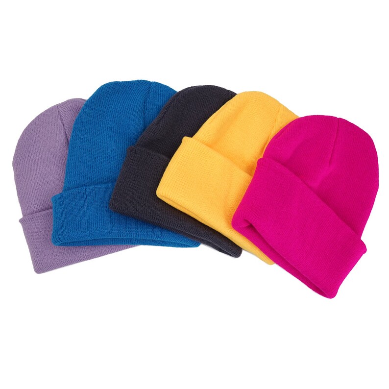 Custom PomPom Beanie Knit Hat Embroidered Your own Logo or Etsy