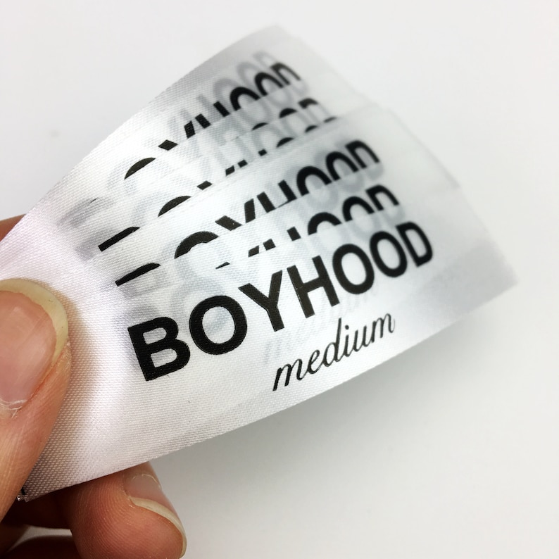 100 Custom Satin Label With Your Logo Satin Labels Custom Etsy
