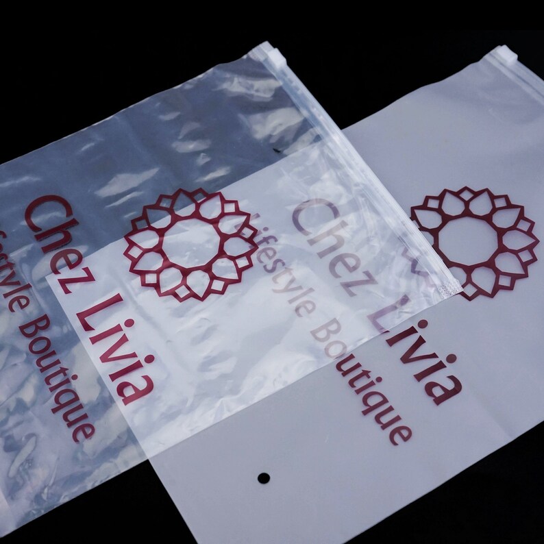 200pcs 12x15.5 custom Plastic Bags custom frosted Etsy