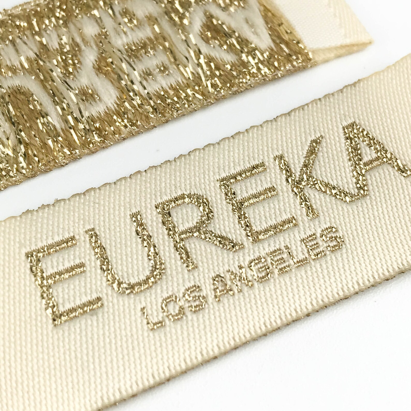 300 Gold Woven Custom Labels Gold Metallic Woven labels Etsy
