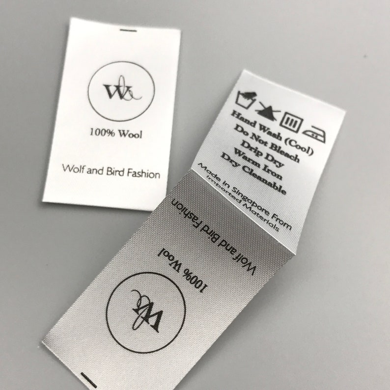 100 Custom Satin Label With Your Logo Satin Labels Custom | Etsy