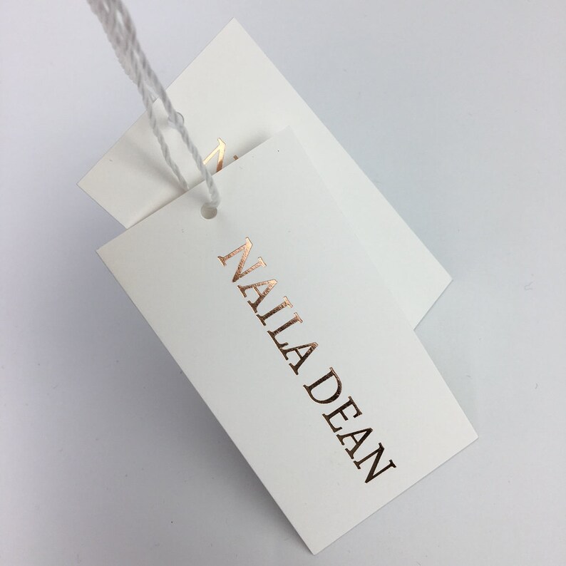 Gold foil hang tags clothing hang tags swing tags custom Etsy