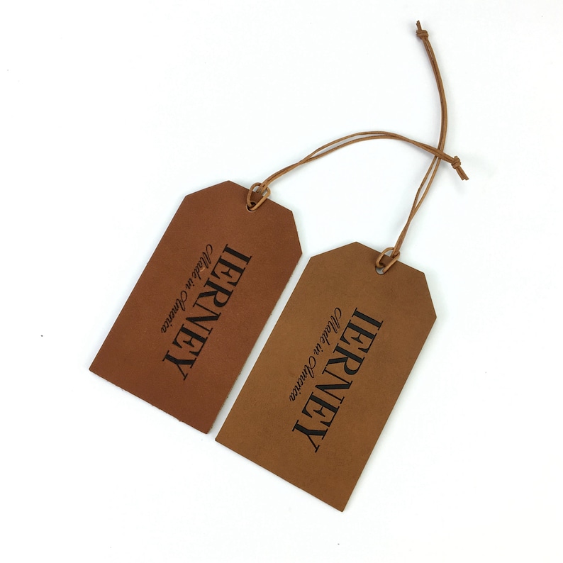 200 leather hang tags custom embossed pu leather tags for Etsy