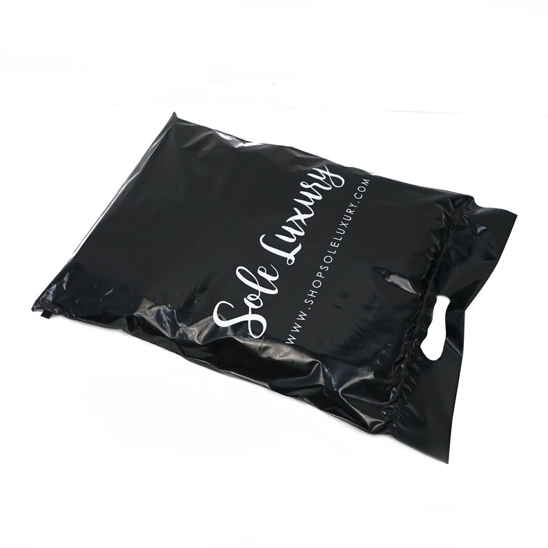 100 Custom poly mailers with handle custom handle shipping Etsy