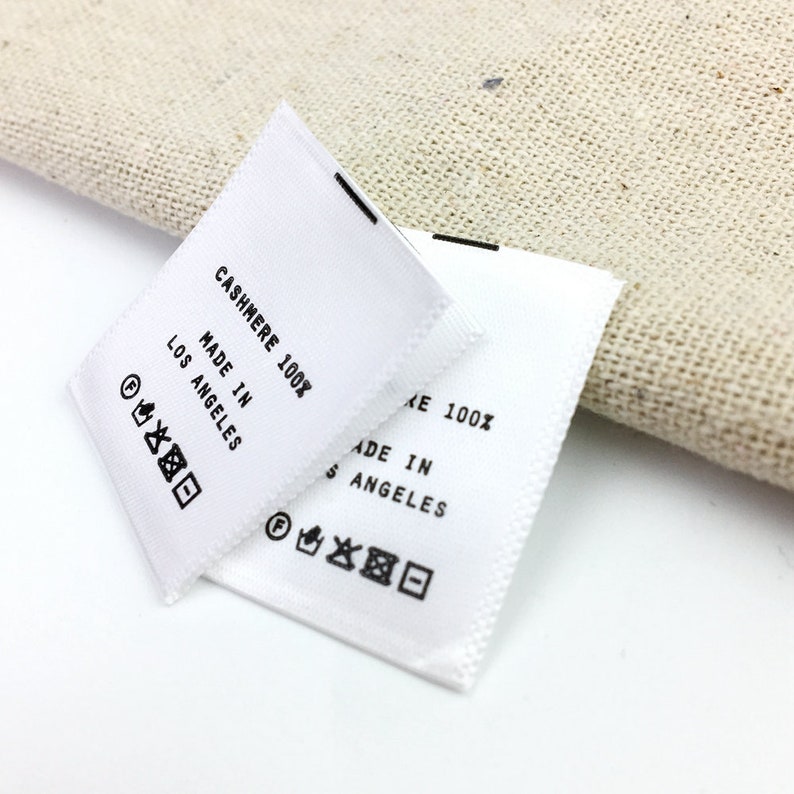 Organic cotton label Custom Cotton Fabric Labels Custom Tags | Etsy