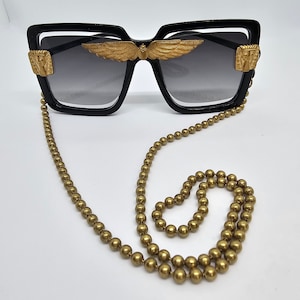 Amazing Funshades, Afrocentric Sunglasses, Egyptian-inspired Sunglasses, Black and Gold Sunglasses, Festival Eyewear, Afrobohemian Eyewear