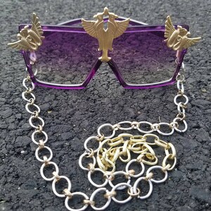 Purple Passion Funshades, Afrocentric Sunglasses, Afropunk Eyewear, Embellished Sunglasses, Festival Eyewear, Avant Garde Eyewear