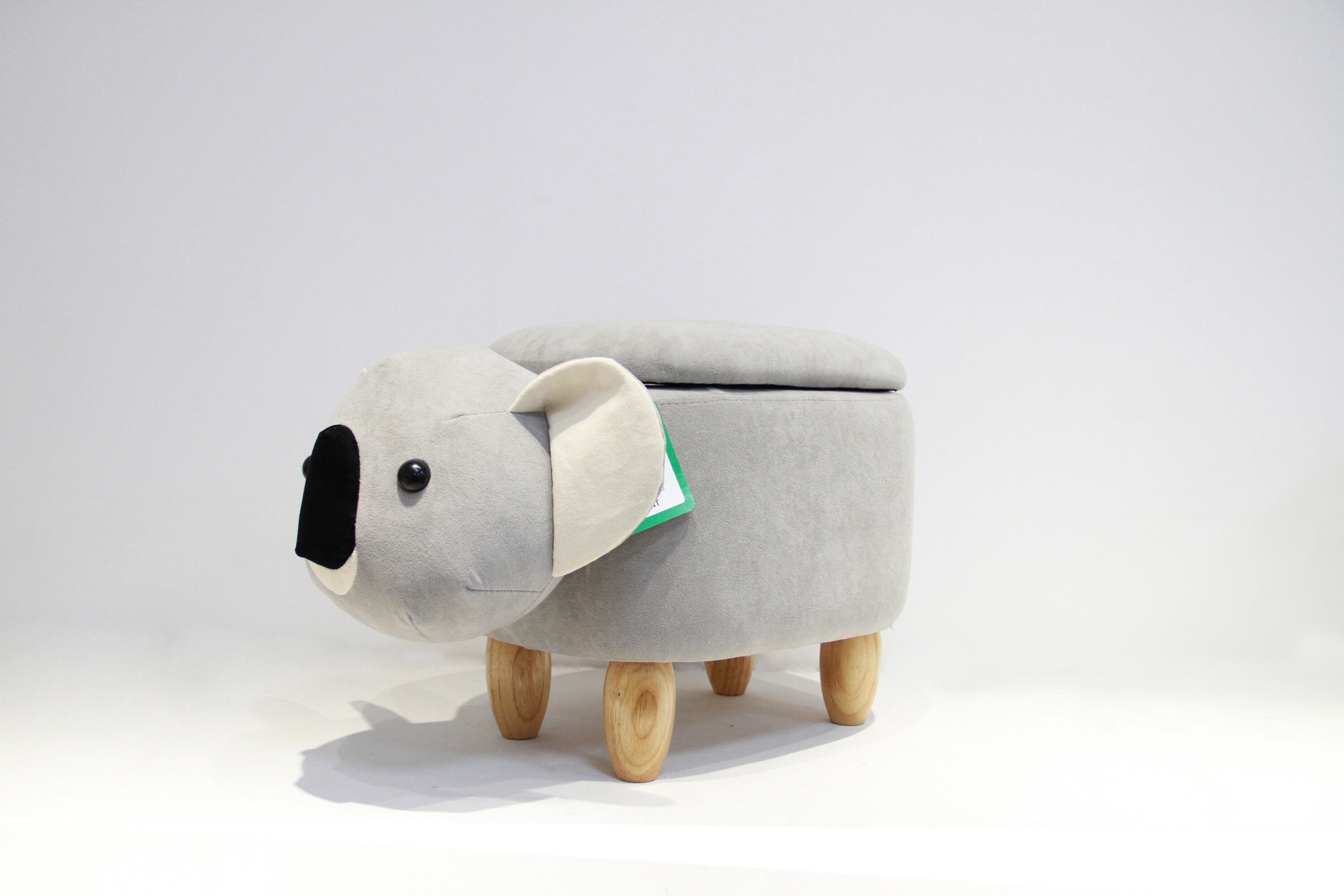 Animal Footstool Grey Koala Ottoman Storage Stool Etsy UK