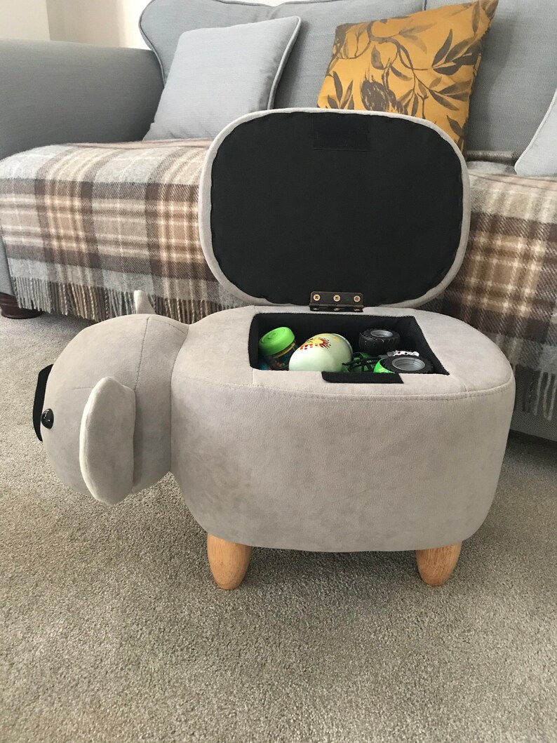 Animal Footstool Grey Koala Ottoman Storage Stool Etsy UK