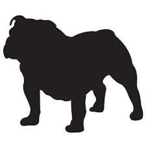 English Bulldog Silhouette Svgdigital Download File - Etsy