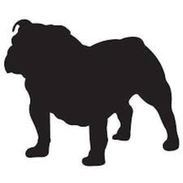 English Bulldog Silhouette SVGDigital Download File