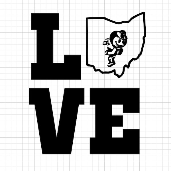 Love Ohio Brutus SVG