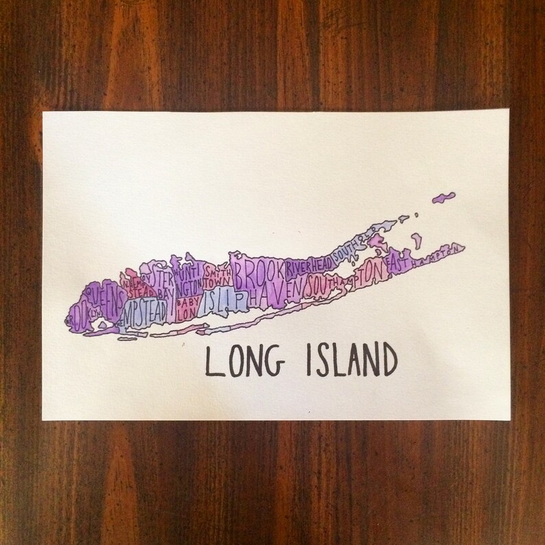 Custom Watercolor Neighborhood Map Etsy