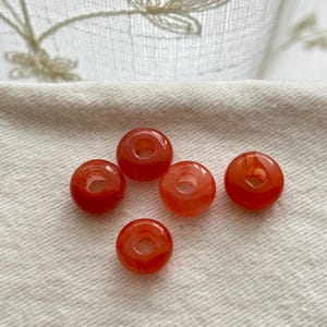 2 stks/5 stks natuurlijke rode Nanhong-agaat cirkelring kraal, Nanhong afstandhouder;