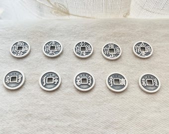 5 teile / satz S999 Solid Sterling Silber Chinesische Alte Imitation Münzen Fünf Kaiser Chinesische Alte Münzen Anhänger, Fengshui Münzen