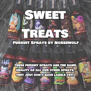 Sweet Treats fursuit sprays by Norsewolf Creations costume cosplay plush scent fragrance free shipping