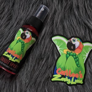 Carl Lee's Zesty Lime fursuit spray + 3" sticker by Norsewolf Creations costume cosplay plush scent fragrance free shipping citrus zest