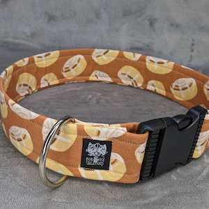 CINNAMON BUNS collar hand made by Norsewolf Creations costume cosplay fursuit spray dog pet cinnabun baked icing scented