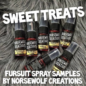 Sweet Treats 10ml fursuit spray samples by Norsewolf Creations costume cosplay plush scent fragrance