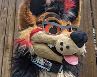 Patterned collar hand made by Norsewolf Creations! Fursuit furry fandom fursona costume cosplay accessory dog pet free shipping