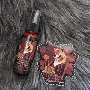 Plaid's Maple Sirup Fursuit Spray + 3 "Sticker von Norsewolf Creations Kostüm Cosplay Plüschduft Duft versandkostenfrei