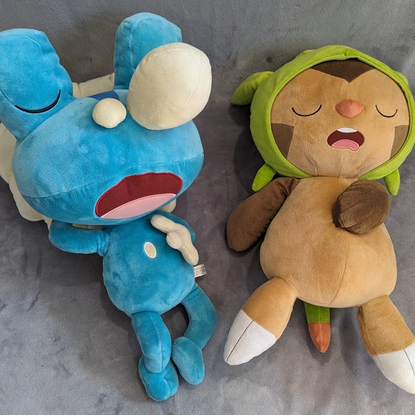 Vintage Pokemon Large Plush Pikachu Froakie Chespin