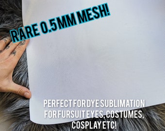 0.5mm mesh for dye sublimated fursuit eyes 11.5" x 5" sold on a roll costume cosplay mask