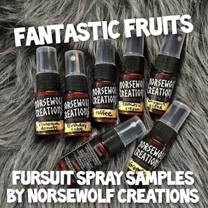 Fantastic Fruits 10ml fursuit spray samples by Norsewolf Creations costume cosplay perfume plush scent fragrance