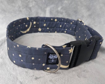 STARS & MOONS collar hand made by Norsewolf Creations pet cosplay fursuit spray scent furry fandom dog scented prop costume space star moon
