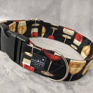 WINE GLASSES collar hand made by Norsewolf Creations pet cosplay fursuit spray scent furry fandom dog scented prop costume red white