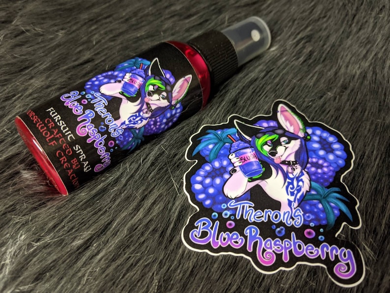 Theron's Blue Raspberry Fursuit Spray 3 Sticker by - Etsy