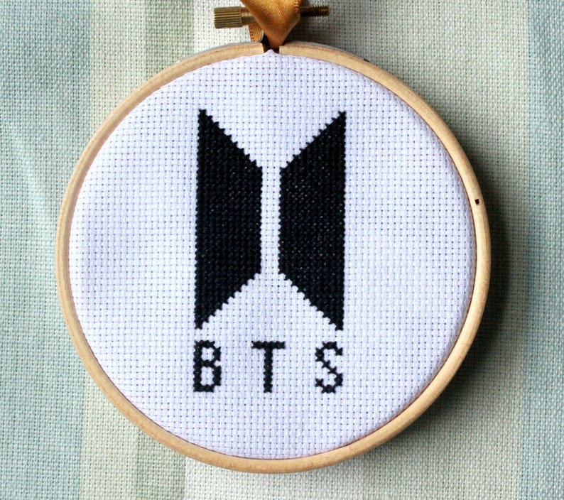 BTS Logo Cross Stitch 4 Inch Cross Stitch PDF Pattern Digital Download