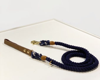 Rope Dog Leash | Dog Leash | Cotton rope Leash | Leash | Navy Blue