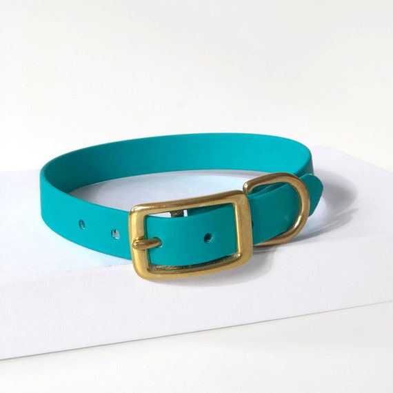 Teal clearance leather collar