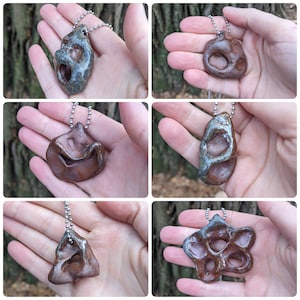 Brown & Grey Soda Ceramic Fired Stim Necklaces - Assorted Shapes