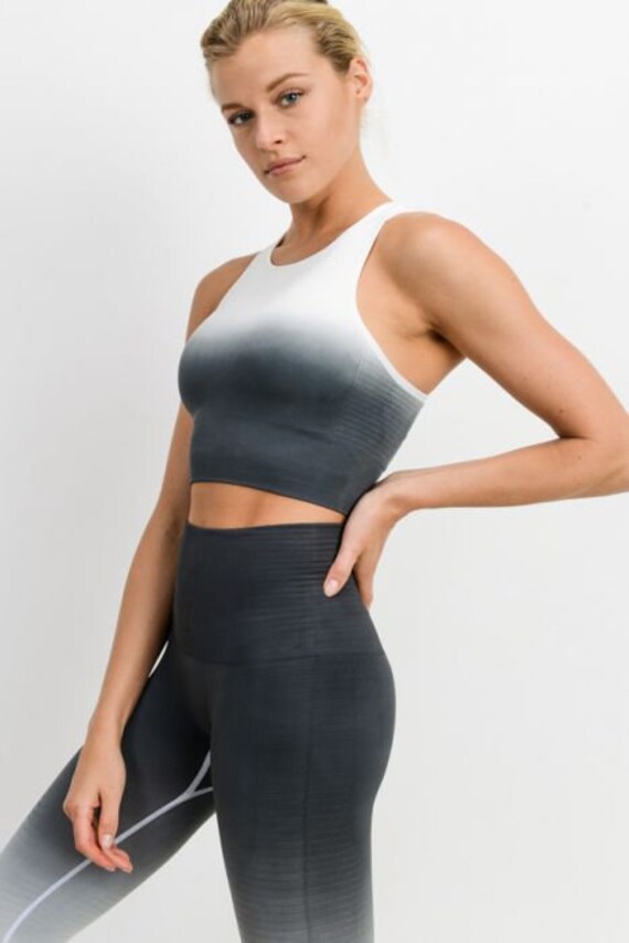 Black and white ombre leggings discount