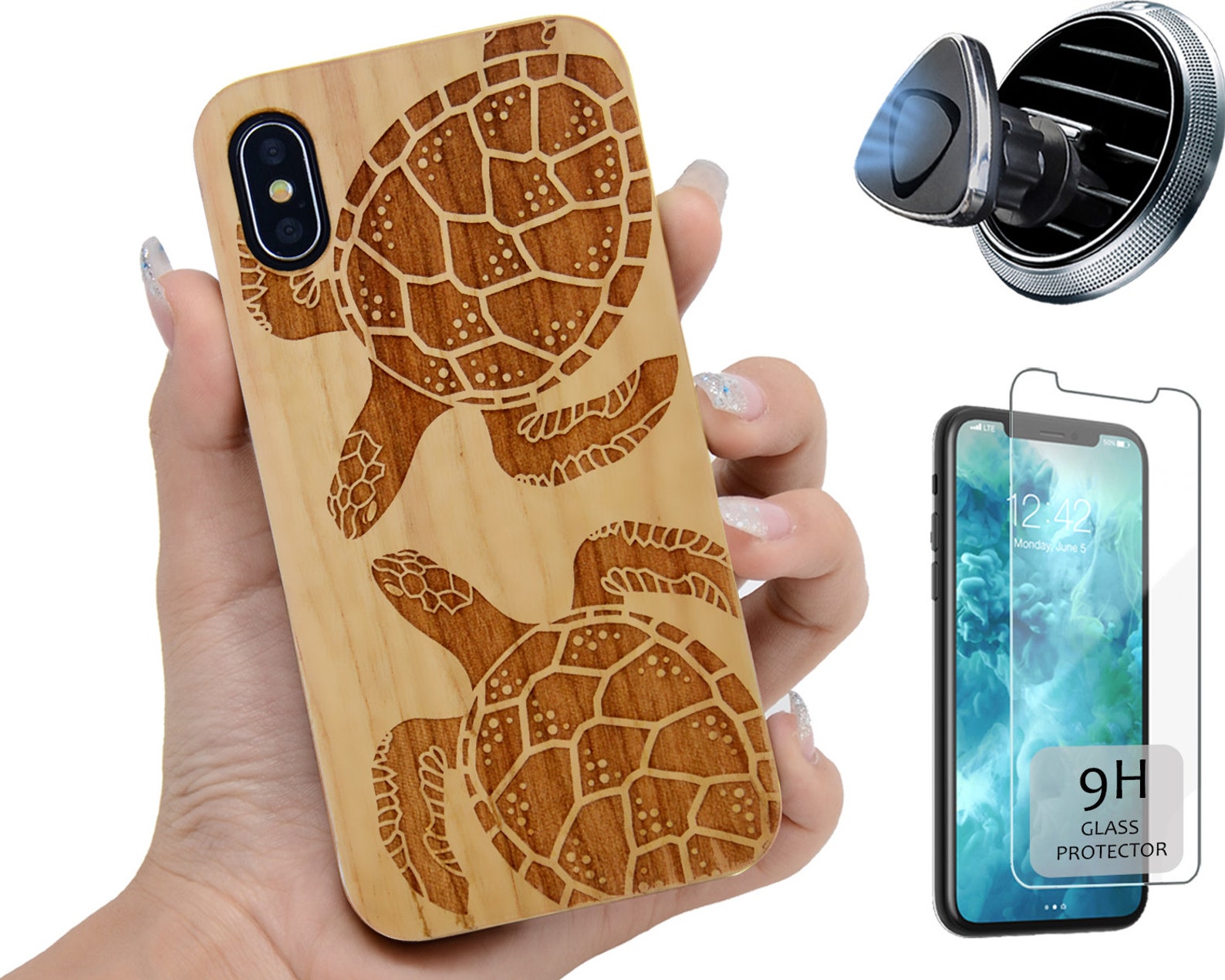 Turtle Phone Case Personalized Screen Protector for iPhone 12 Etsy