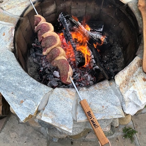 42" Cowboy Kabob -Extra Long skewer for campfire cooking