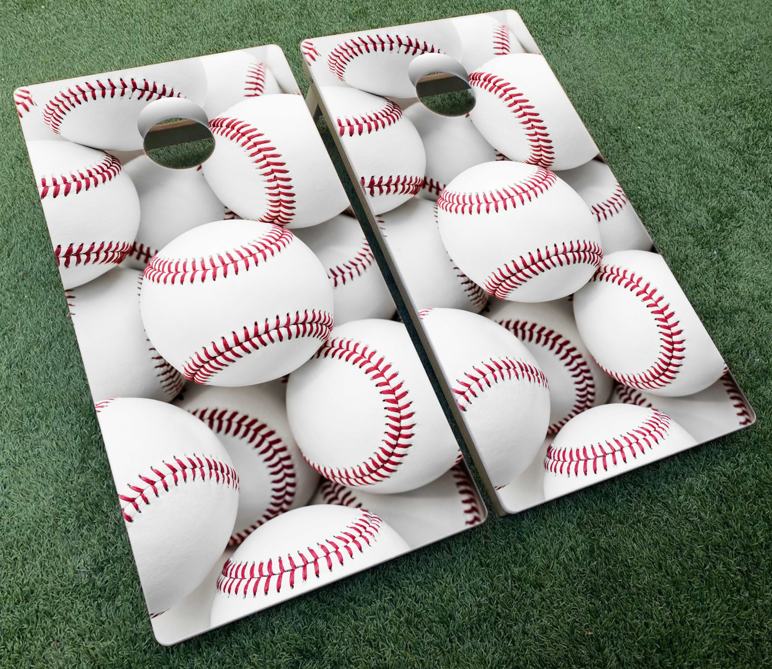Baseballs Cornhole Boards Custom Cornhole Boards With Bags - Etsy