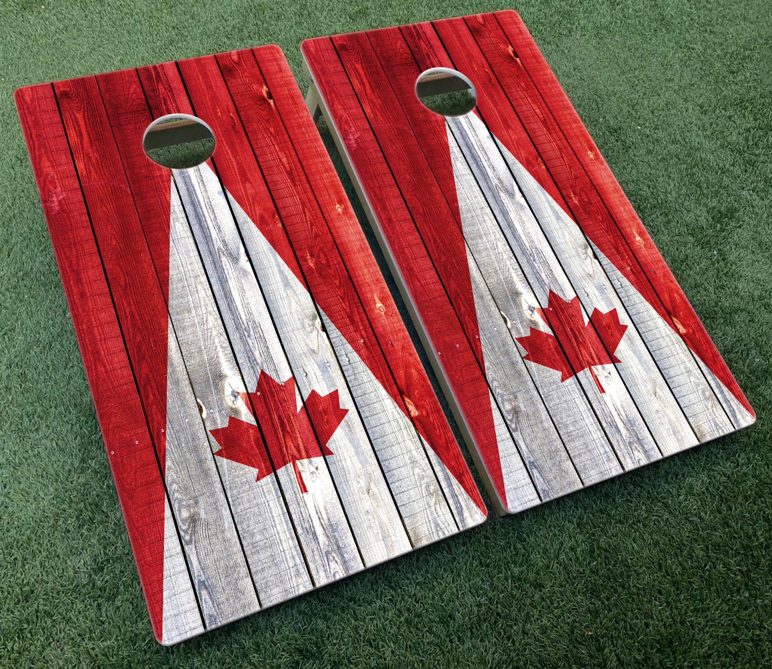 custom cornhole boards with bags Bean bag toss game Canadian Flag