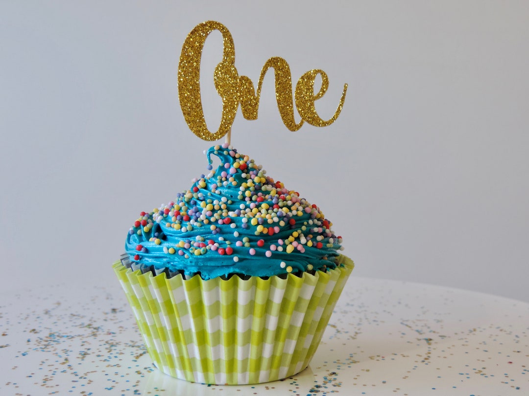 ONE CUPCAKE Topperfirst Birthday Party Cupcake Topper Decoration