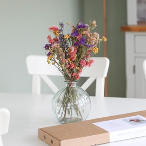 Ramo de flores secas silvestres para buzón / Arreglo floral brillante / Regalo para cumpleaños, graduación, agradecimiento, nuevo hogar, Día de la Madre