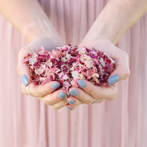 Confeti de boda biodegradable / Pétalos de flores secas reales británicos de primera calidad / Bodas sostenibles y ecológicas / 1-10 litros (10-120 puñados)