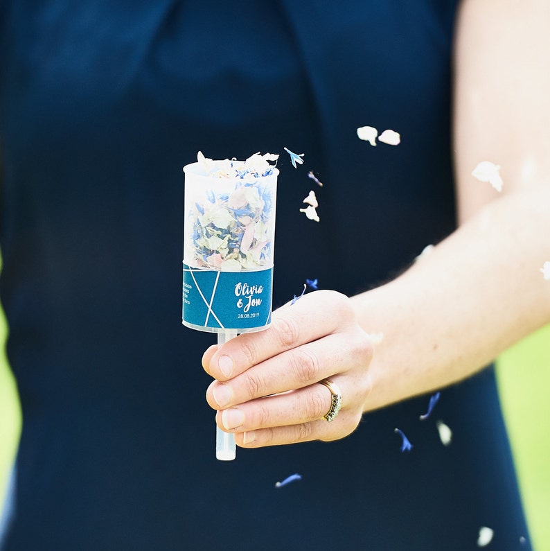 Personalised Geometric Wedding Confetti Pops 100 Etsy