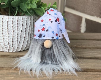 Shimmer the star gnome | 4th of July | Star decor | patriotic decor | red white and blue | tabletop decor | gift ideas | tiered tray decor