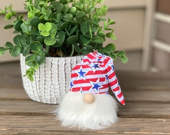 Liberty the Patriotic Gnome | tiered tray decor | tiered tray | Tabletop decor | 4th of july | gnome | gnome decor | gnome magnet