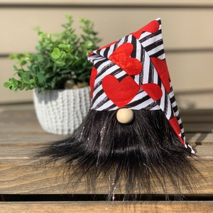 Sweetheart the Striped Heart Gnome | Gnome | Valentines Gnome | Home Decor | Tabletop Decor | Tiered Tray Decor | Love Gnome